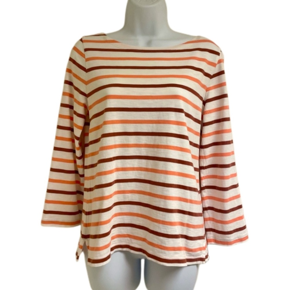 J. Crew Striped Painter Tee _ Orange Multi _ Medium